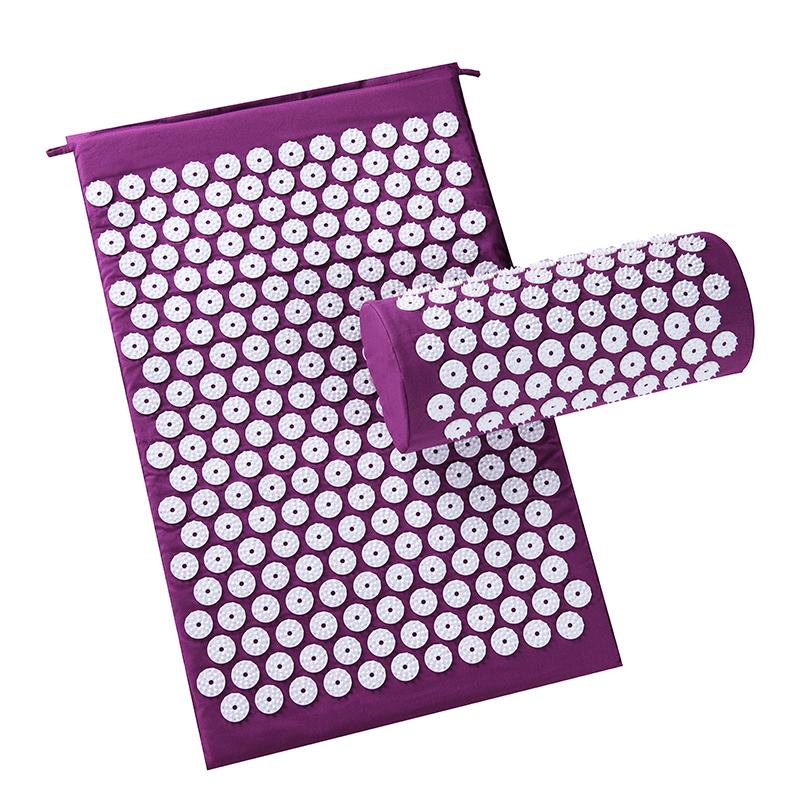 Acupressure mat and pillow set