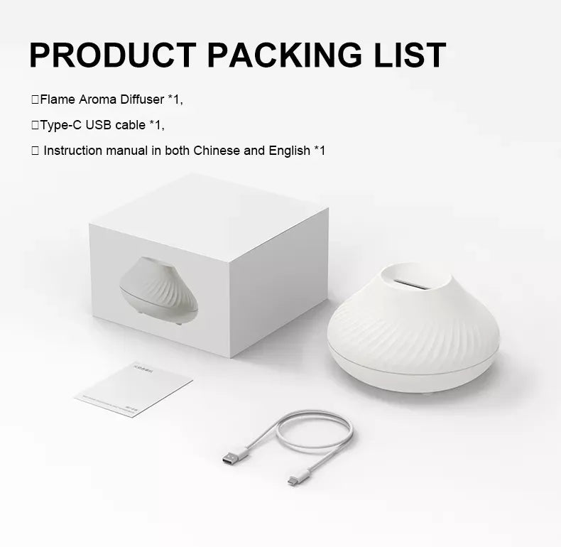 3d Colorful Flame Humidifier