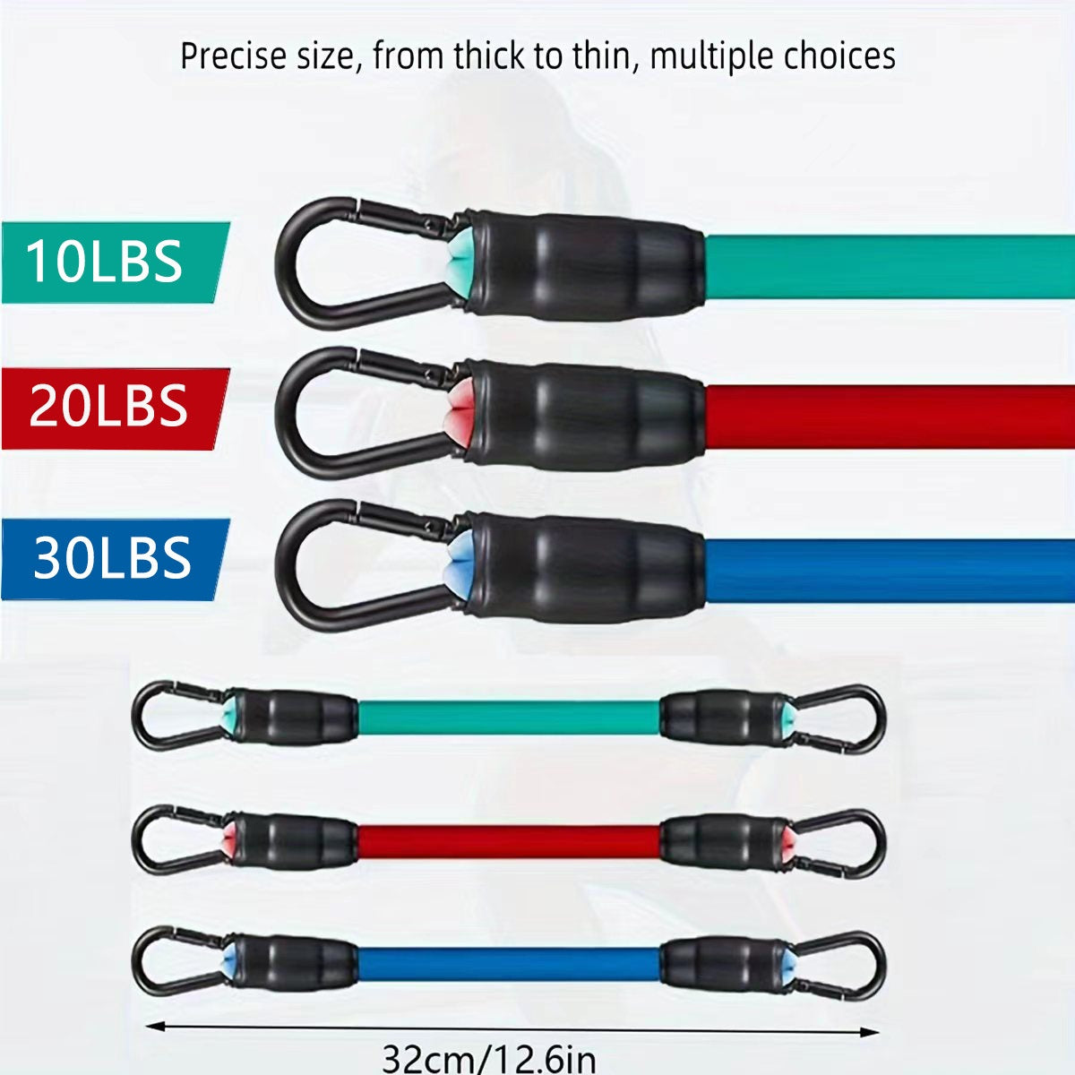 3 color 3 Tube 10 To 30 Pounds Resistance bands