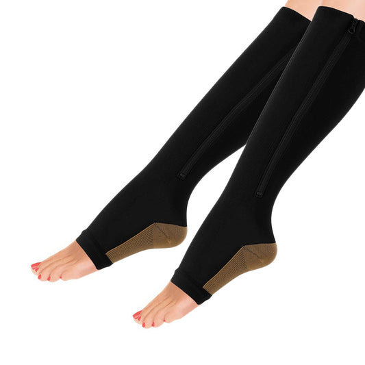 Women Zippered Compression Socks